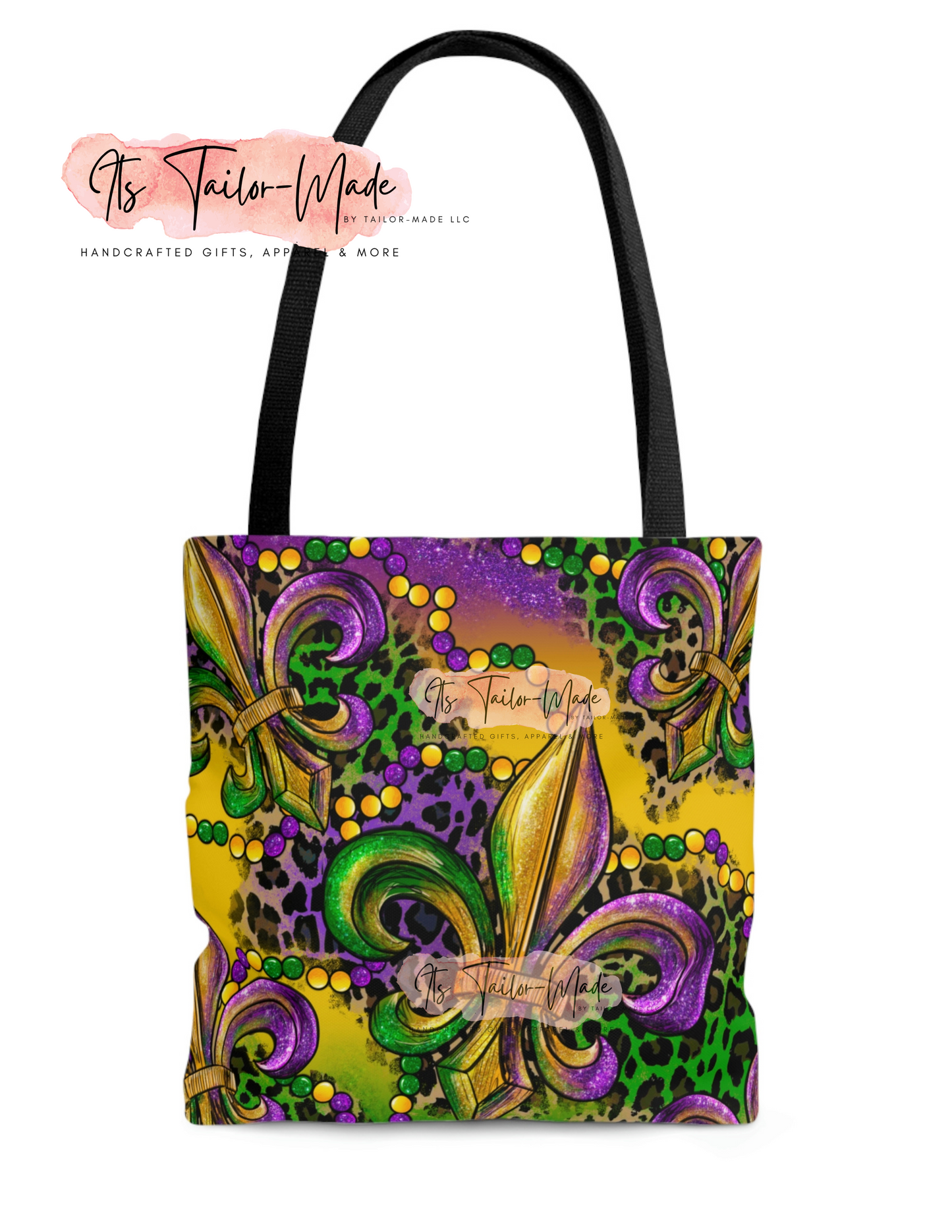 Mardi Gras Leopard Print Tote Bag