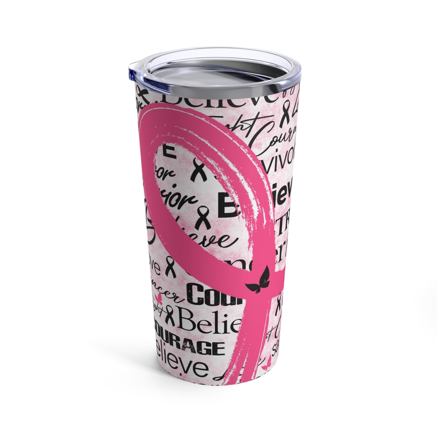 Sublimated Breast Cancer Awareness Tumbler 20oz
