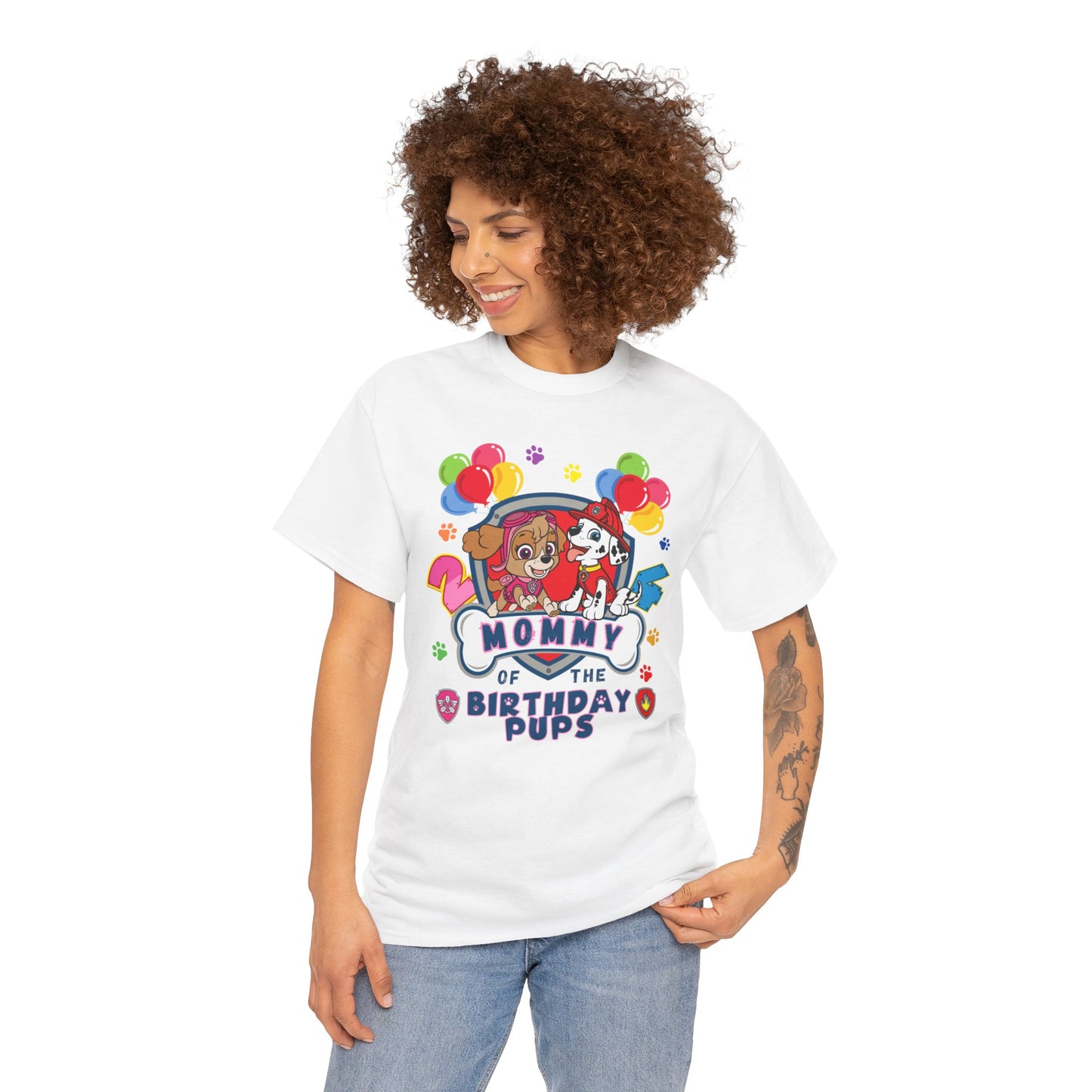 Mommy of the Birthday Pups Shirt / Ages 2 & 4