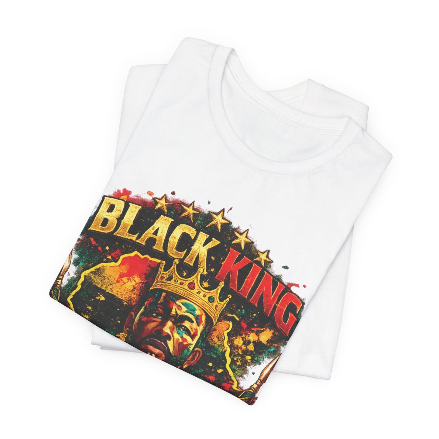 Black King graphic Tee | Honoring Black Men as Kings, Afrocentric crown design