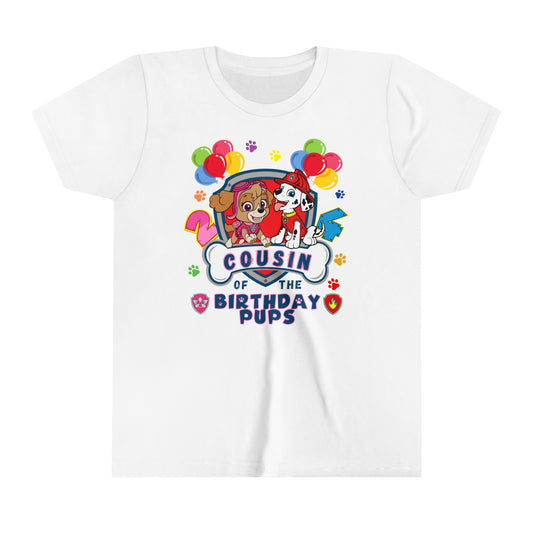 Cousin of the Birthday Pups/ Ages 2 & 4 / Youth Short Sleeve Tee