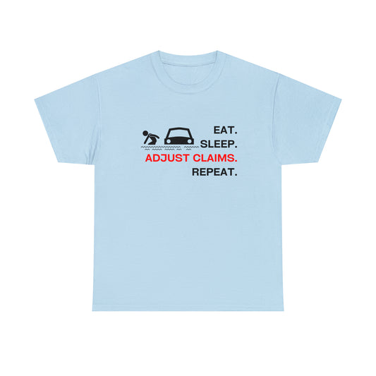 Claims Adjuster (Flooded Car / White) Unisex Heavy Cotton Tee