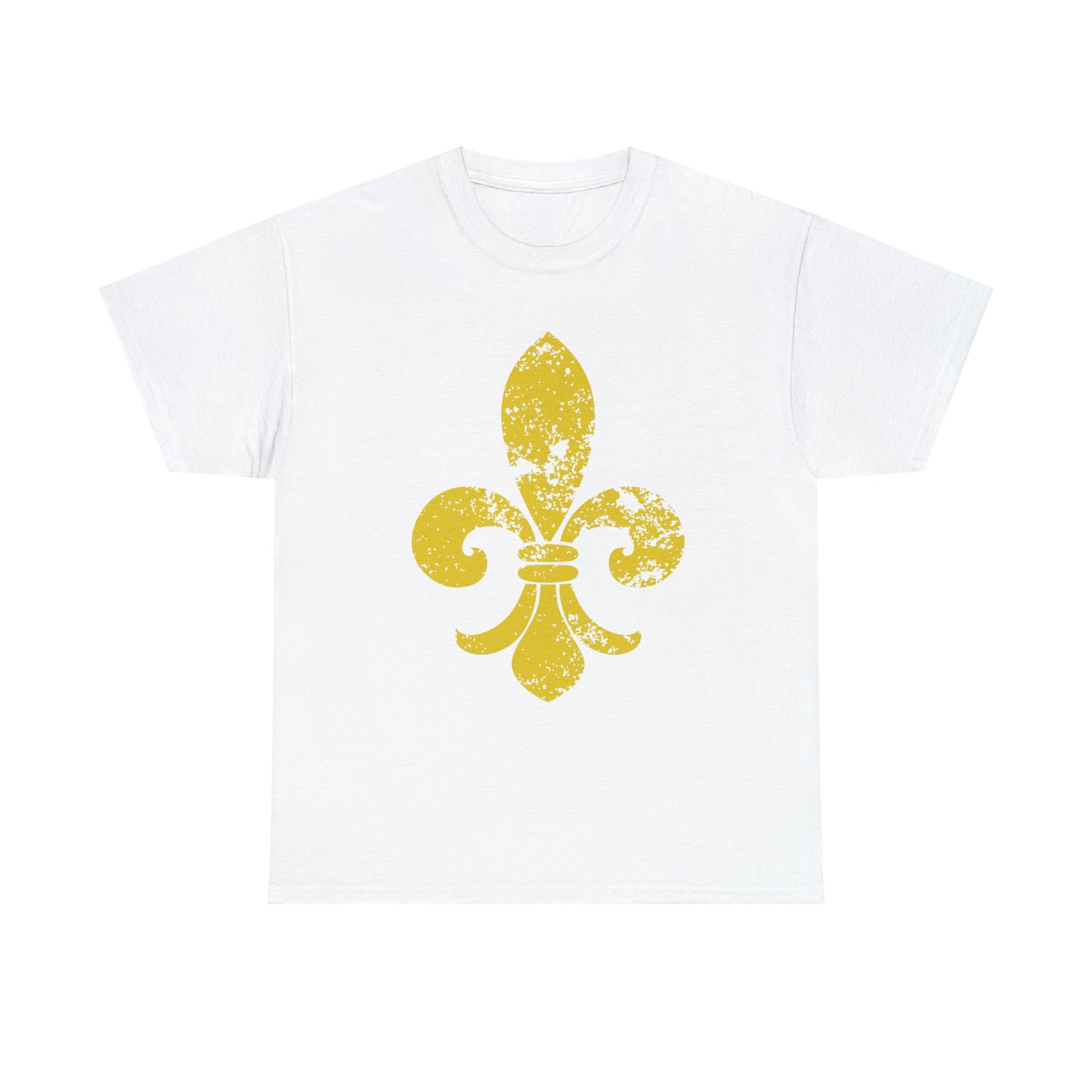 Gold Fleur-De-Lis Heavy Cotton Unisex Tee