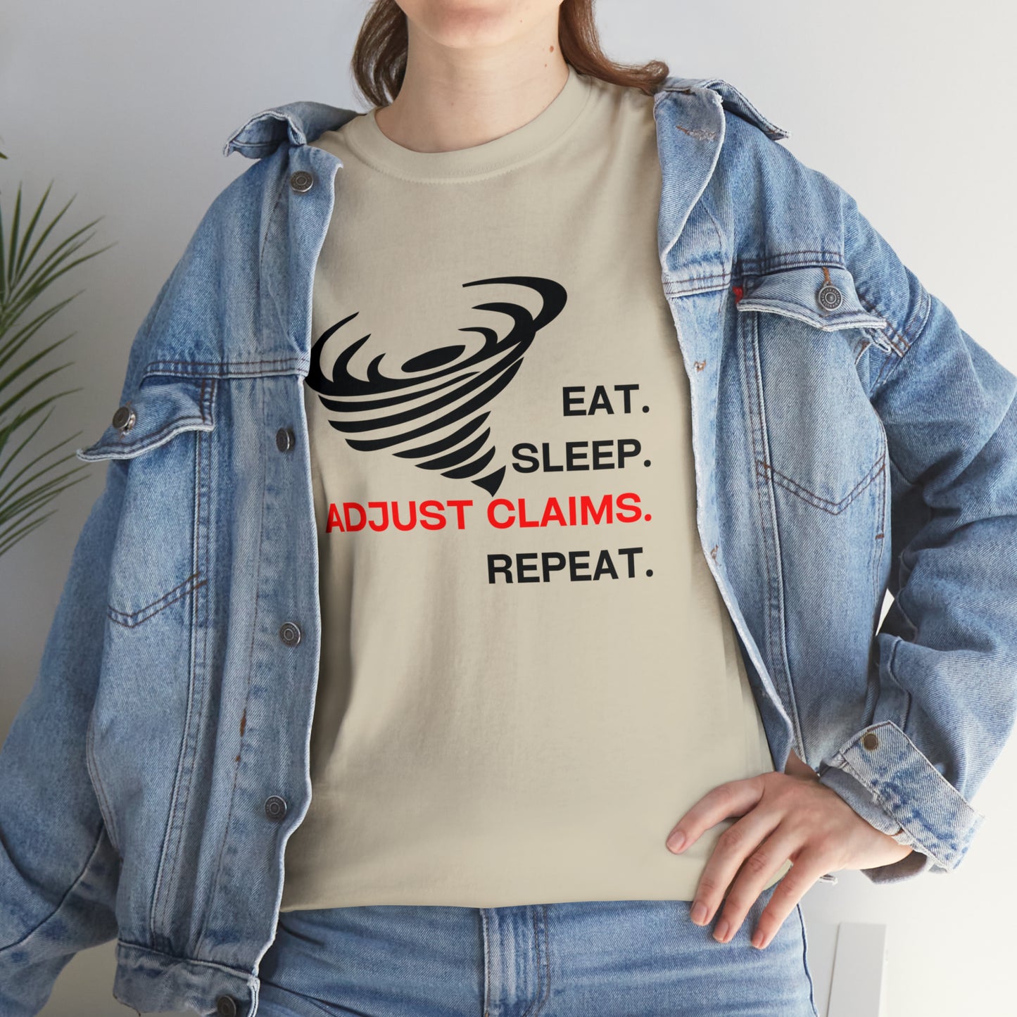 Claims Adjuster (Tornado) Unisex Heavy Cotton Tee