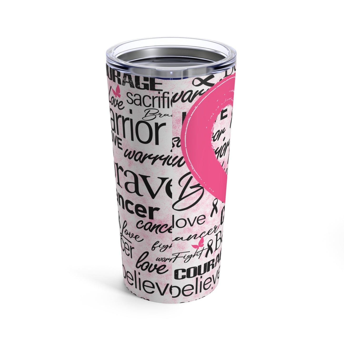 Sublimated Breast Cancer Awareness Tumbler 20oz
