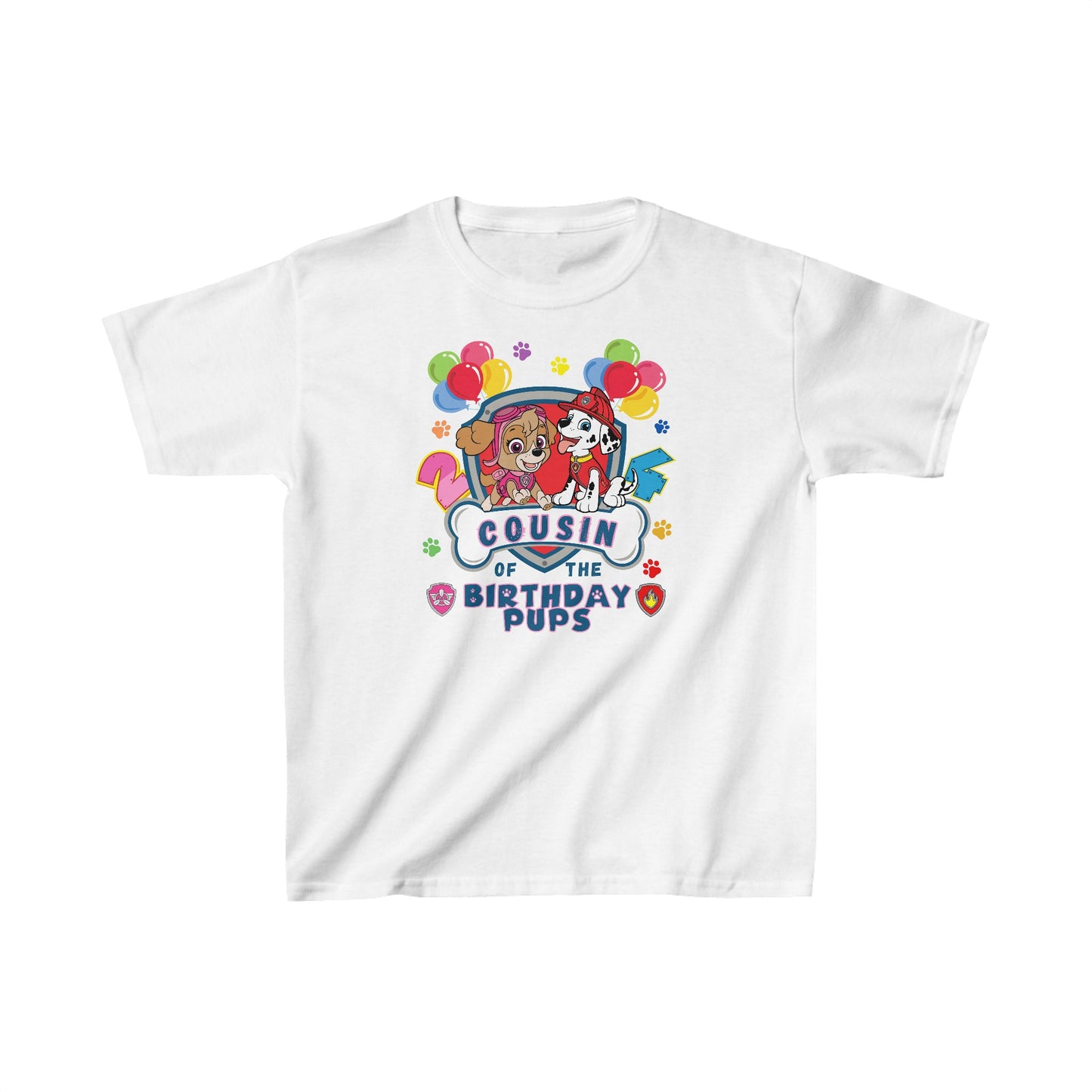 Cousins of the Birthday Pups / Ages 2 & 4 / Kids Heavy Cotton™ Tee