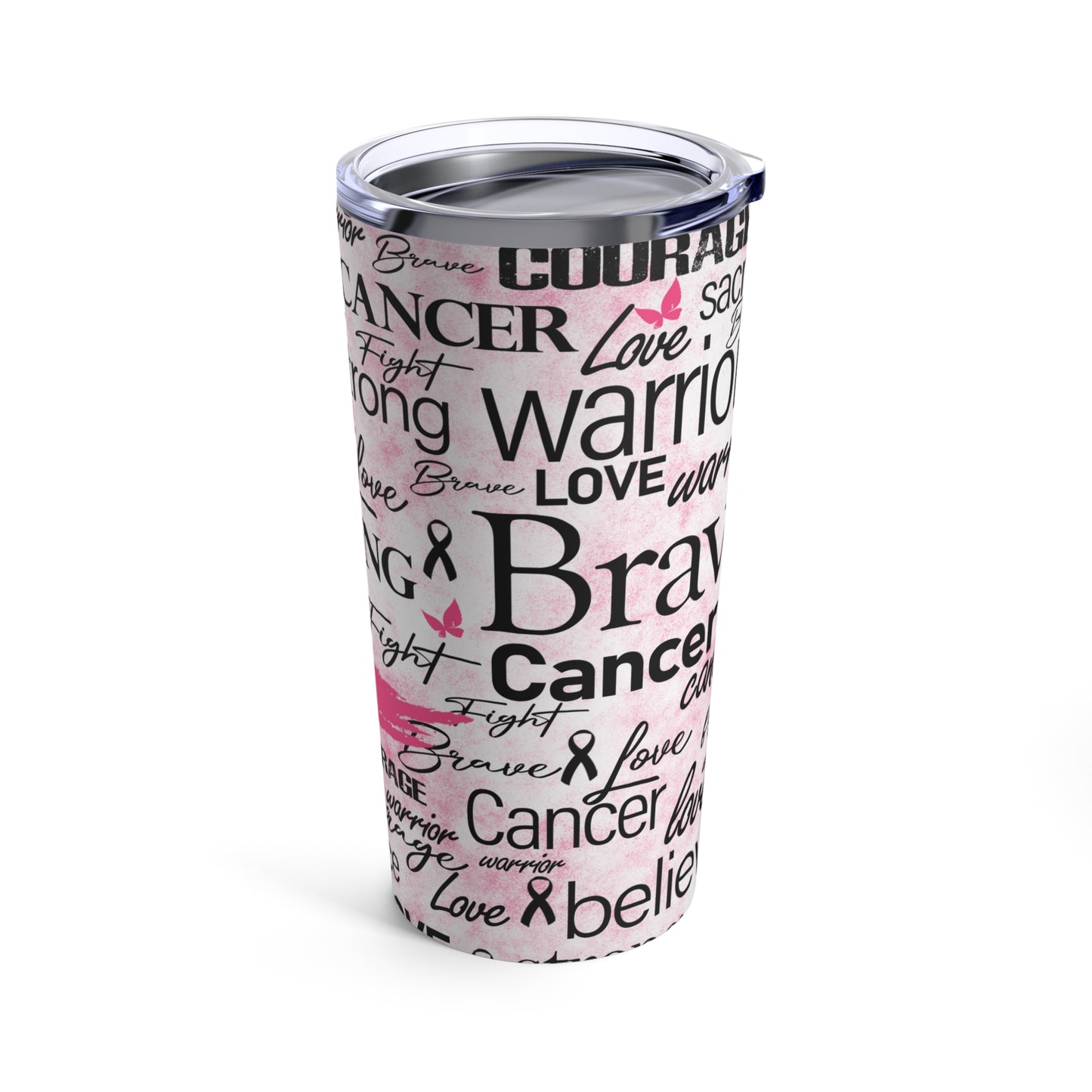 Sublimated Breast Cancer Awareness Tumbler 20oz