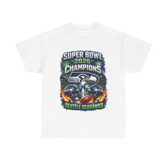 Super Bowl 2026 Champions Seahawks T-Shirt | Football Championship Tee