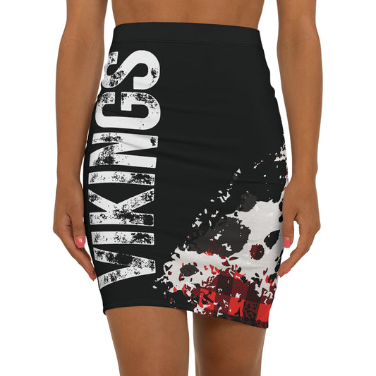 "Vikings Fade" Sleek Black Pencil Skirt – Northside Made Collection