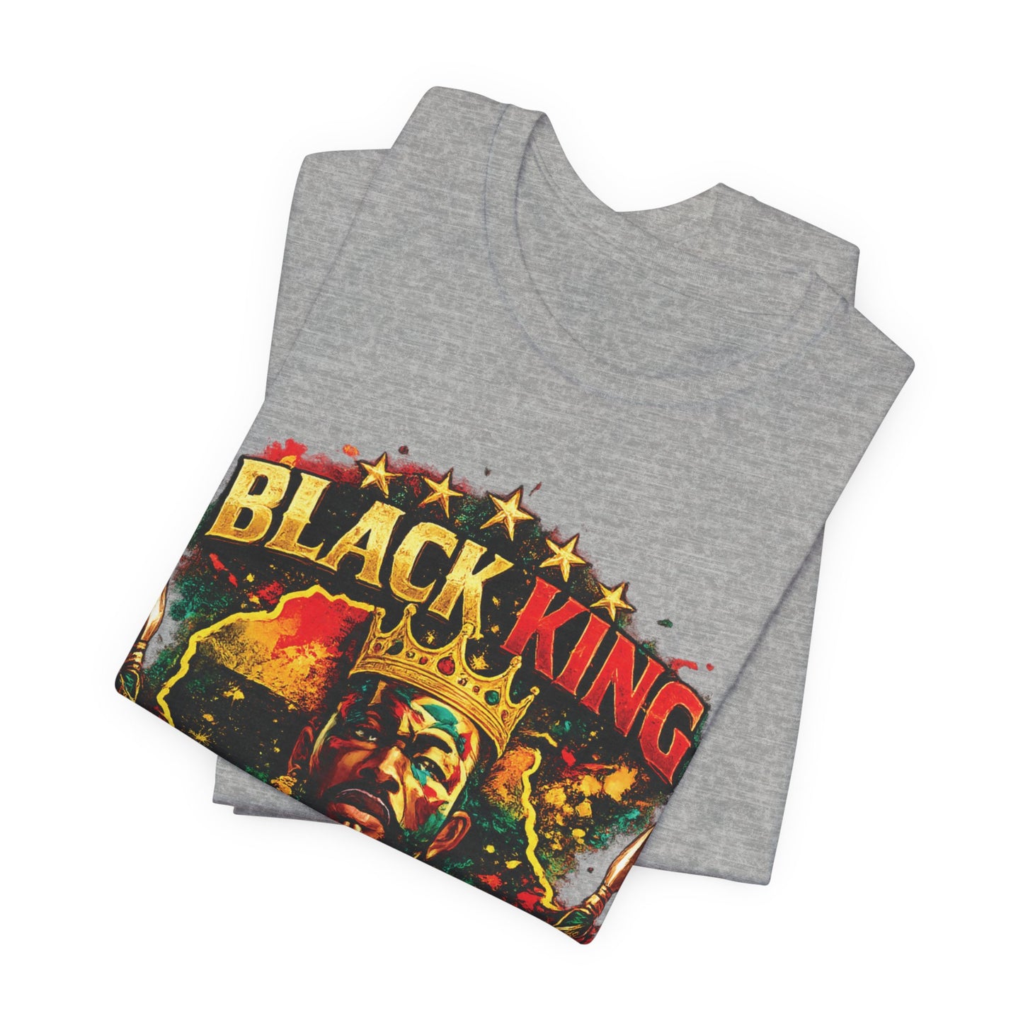 Black King graphic Tee | Honoring Black Men as Kings, Afrocentric crown design