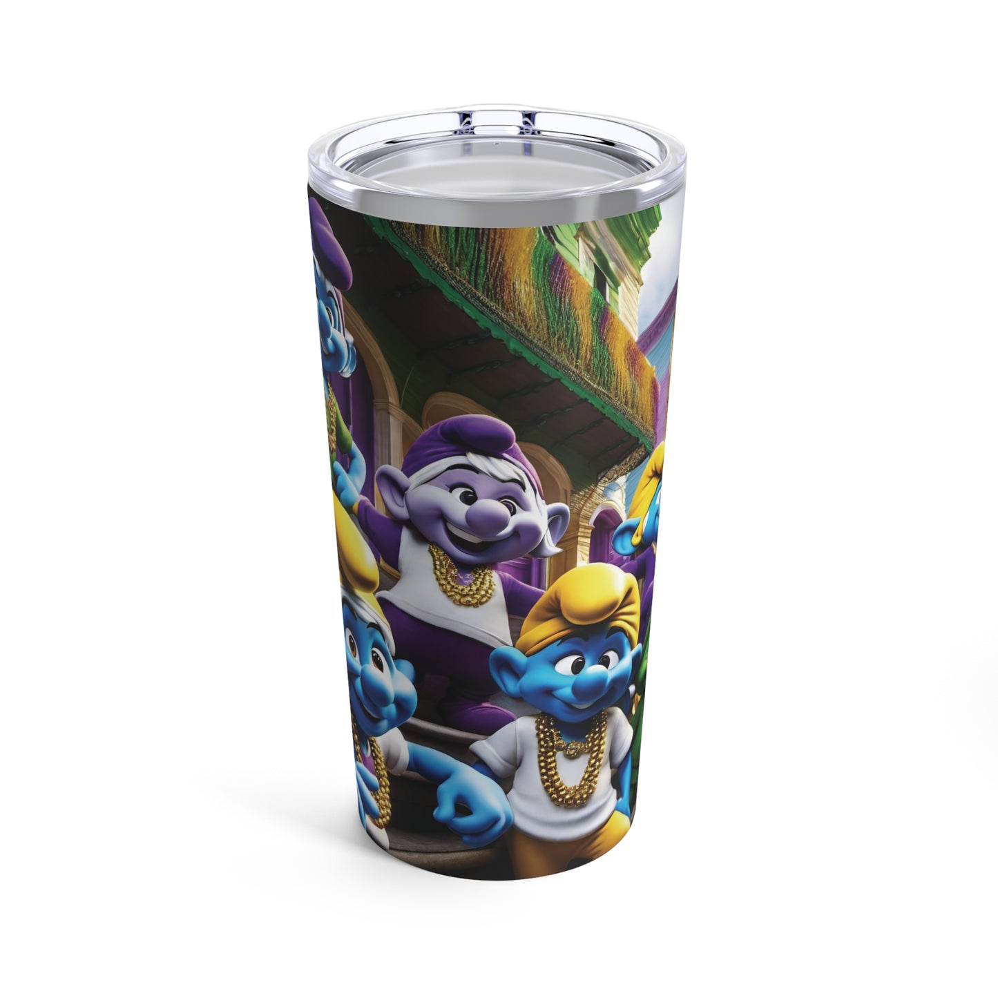 Sublimated Tumbler 20oz - Smurf Street Soiree (Full Bleed)