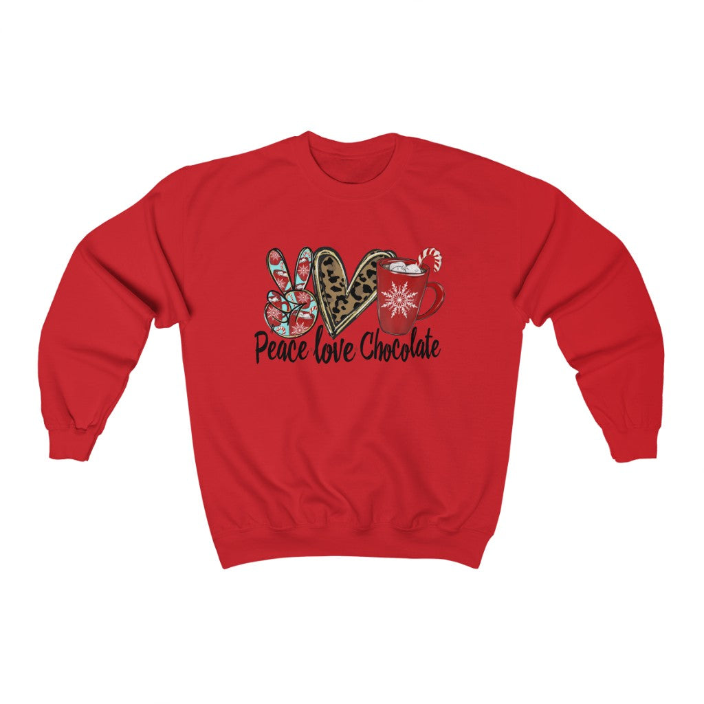 Peace Love & Hot Chocolate Crewneck Sweatshirt