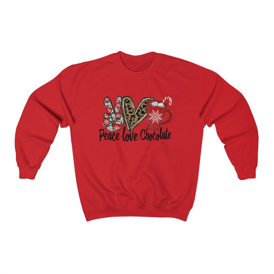 Peace Love & Hot Chocolate Crewneck Sweatshirt