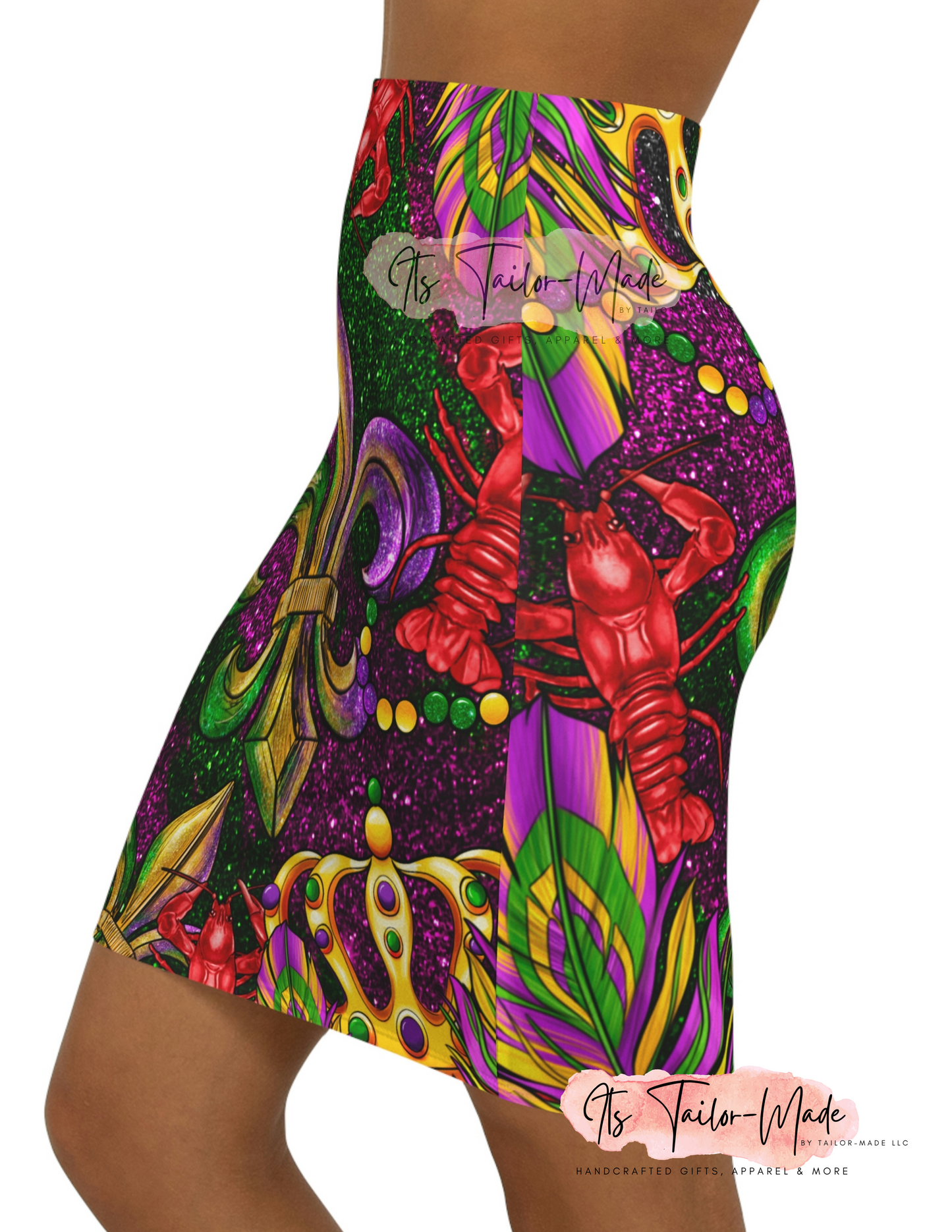 Mardi Gras Skirt - Fleur de lis / Crawfish