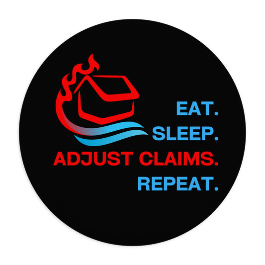 Claims Adjuster (Wild Fire / Black) Mouse Pad