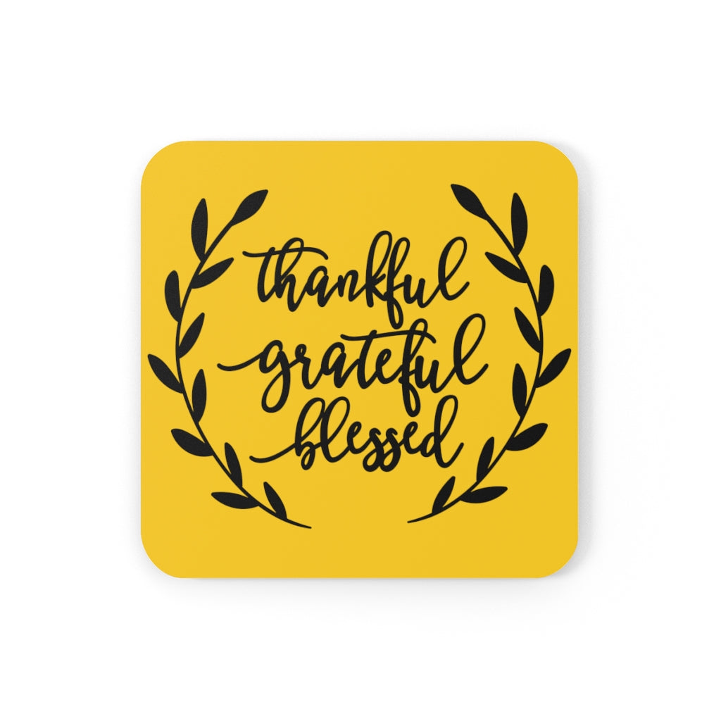Thankful Grateful Blessed Coaster Set