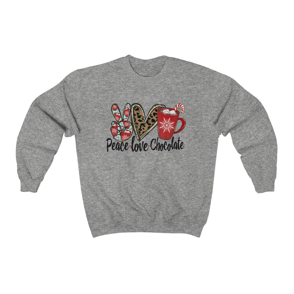 Peace Love & Hot Chocolate Crewneck Sweatshirt