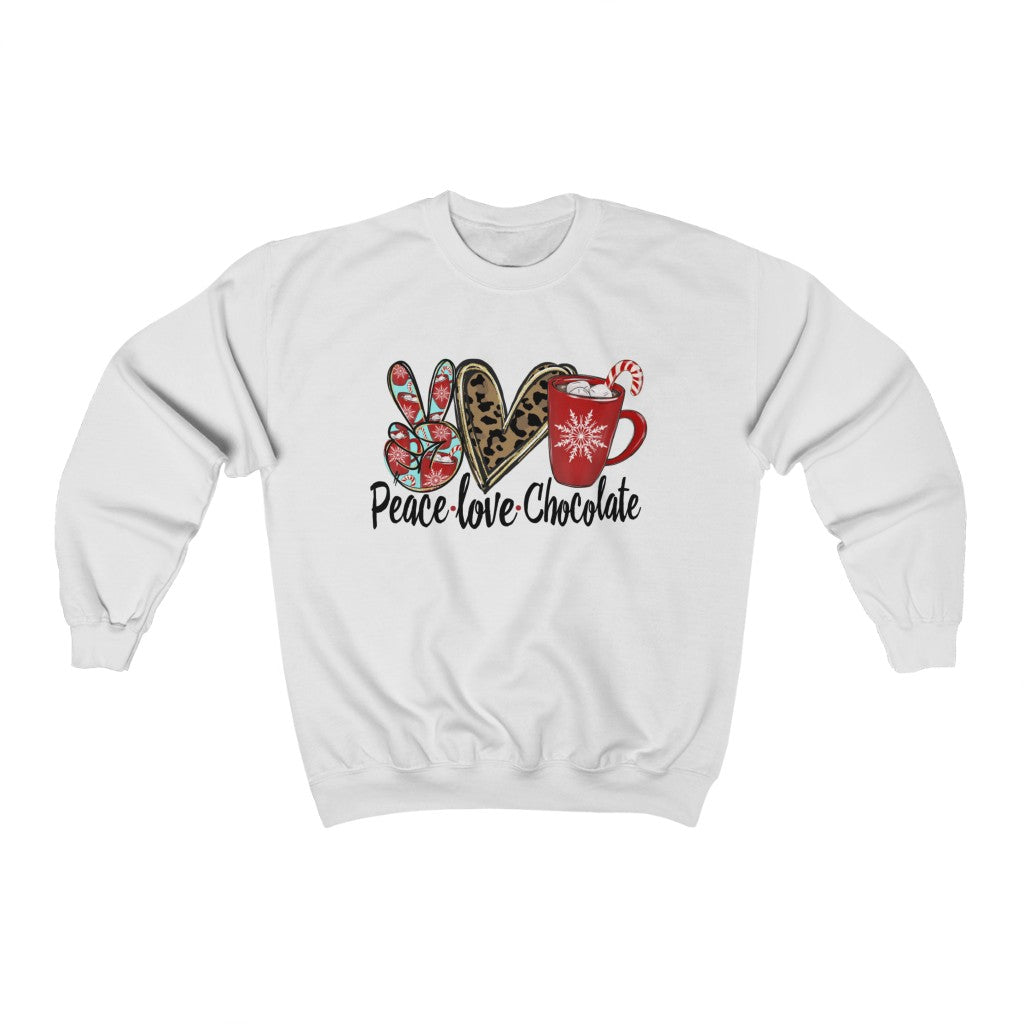 Peace Love & Hot Chocolate Crewneck Sweatshirt